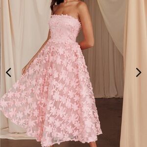 NWT Selfie Leslie Blush Pink Satin Dress